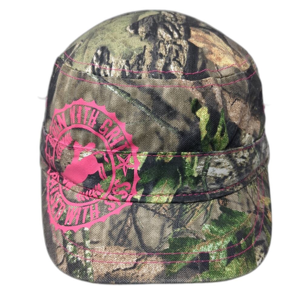 Born With Grit Praised With Sass Strapback Cadet Army Cap Multi OS Ladies Fit